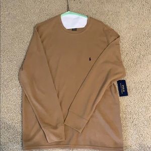 Brown polo crew neck